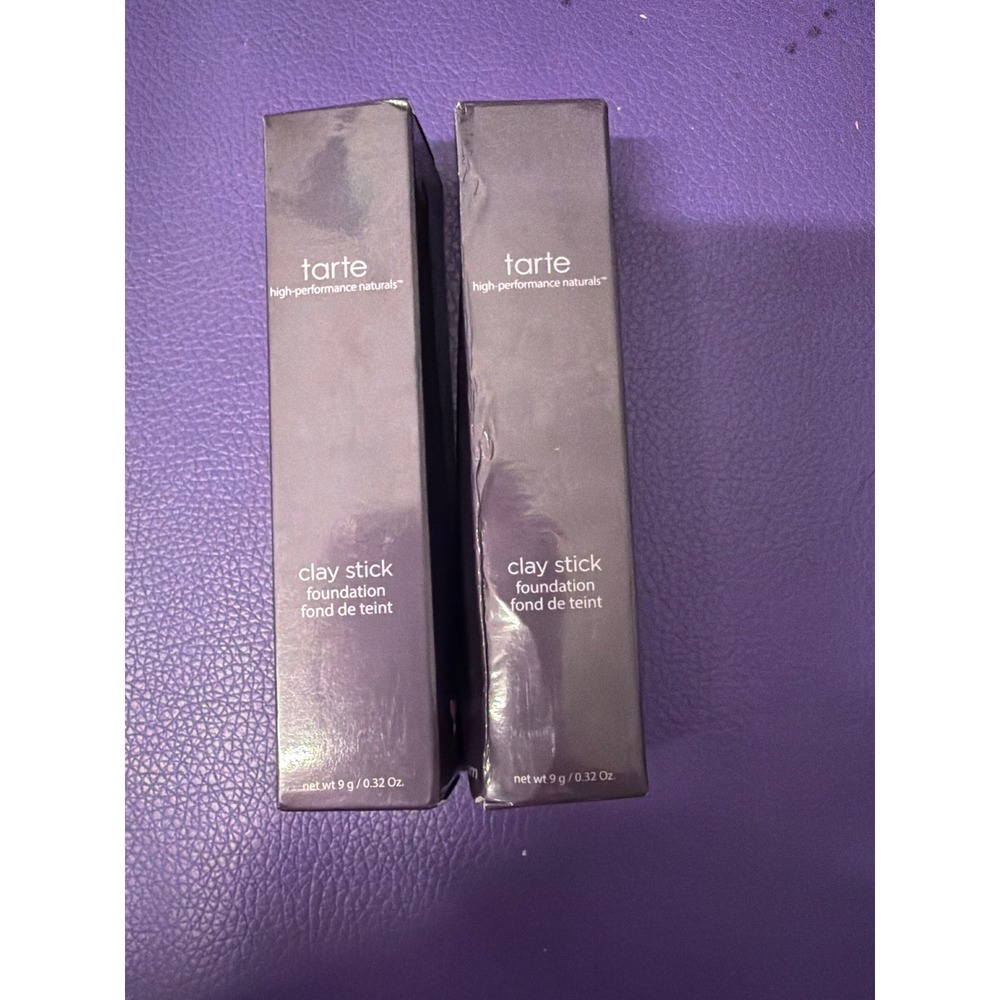 Tarte Clay Stick Foundation Amazonian Clay Matte Finish 9g 0.32 oz Lot of 2